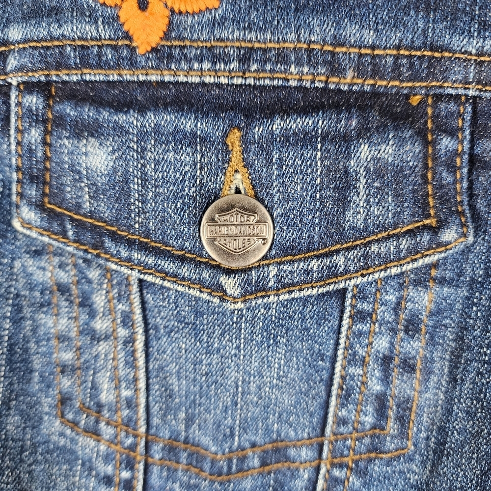 HARLEY-DAVIDSON EMBROIDERED DENIM JACKET - Picture 6 of 7